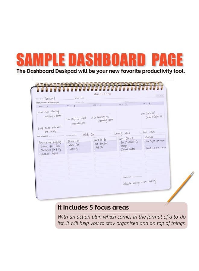 ZERONE CENTRE Weekday To Do List Notepad - 5-Day Undated Weekly Schedule Planner - A4 Size, 54 Pages - Image 4