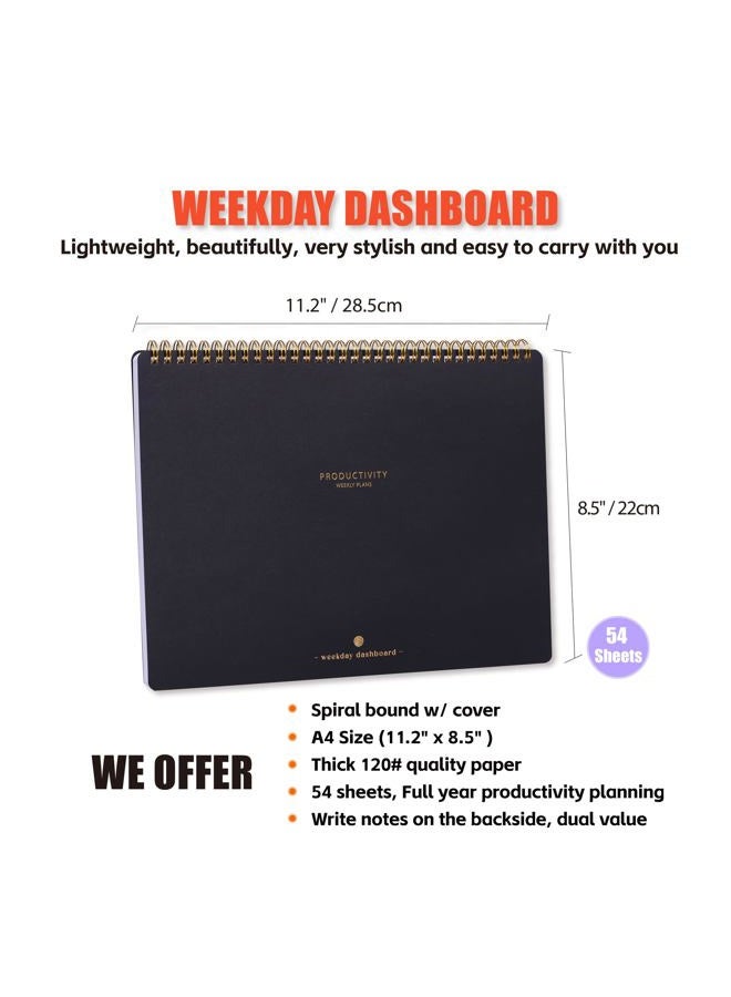 ZERONE CENTRE Weekday To Do List Notepad - 5-Day Undated Weekly Schedule Planner - A4 Size, 54 Pages - Image 2