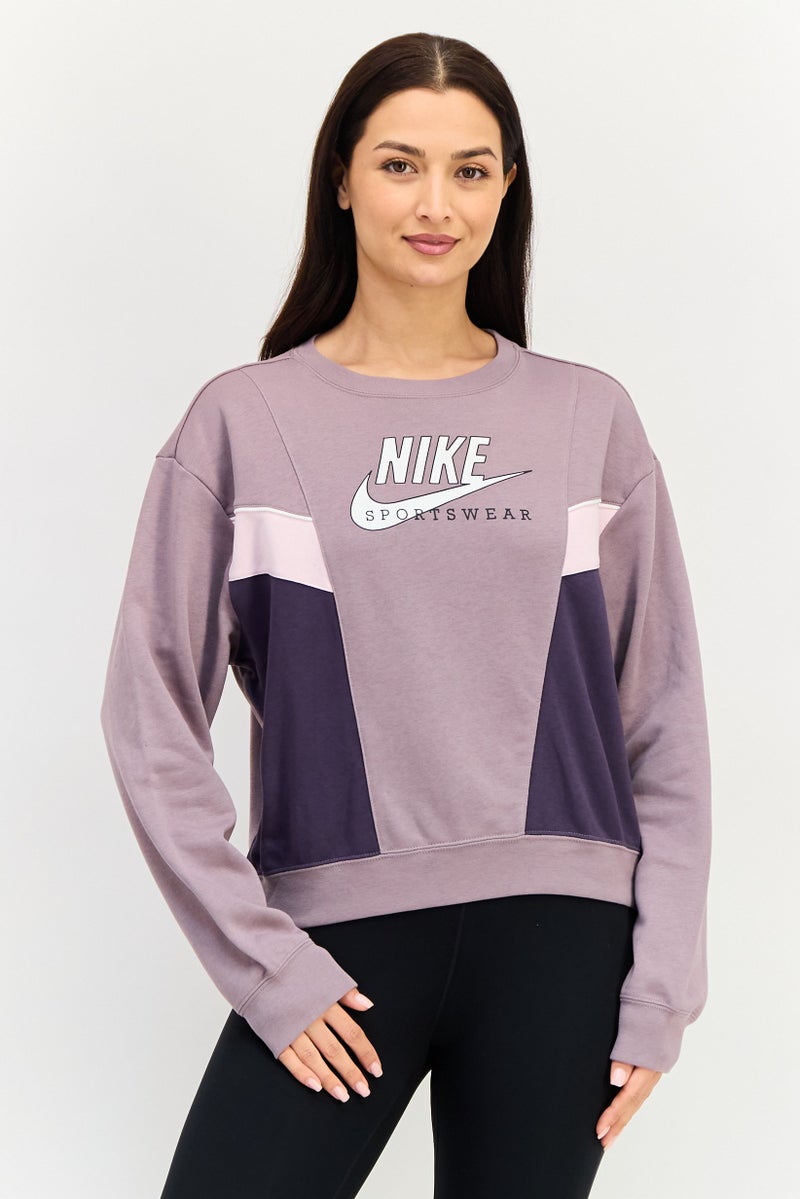 Nike Women Oversized Fit Long Sleeves Running Sweatshirt, Multicolor - Image 1