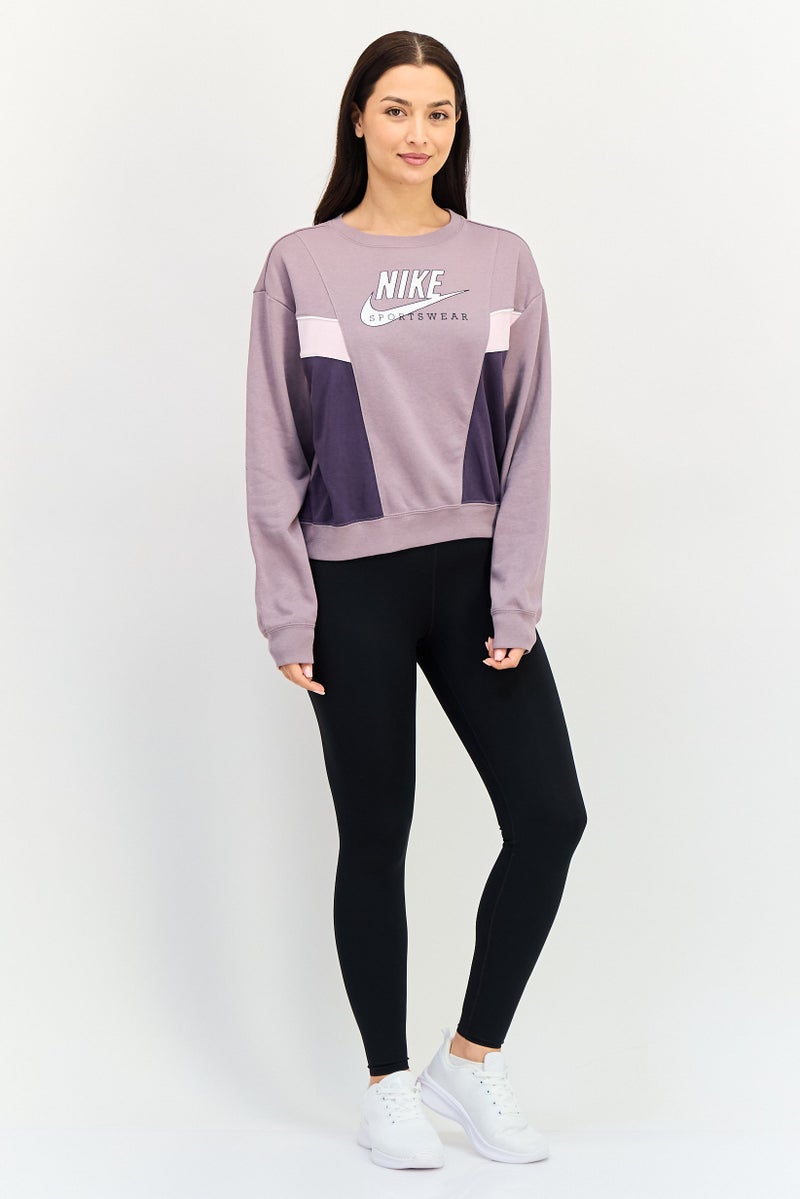 Nike Women Oversized Fit Long Sleeves Running Sweatshirt, Multicolor - Image 3