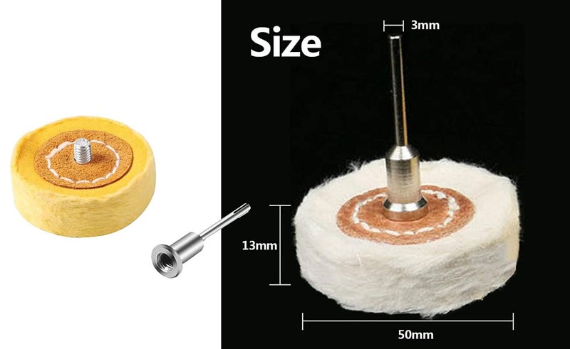 DIY Crafts Pack of 4 Pcs Set Yellow Off White Industrial T Style Grinder Brushes Polishing Buffing Wheel Grinding Head Woodworking Accessories Wood AbrasiPack of 4 Pcs Set Yellow Off White - Image 3