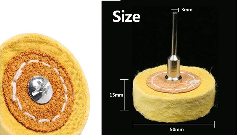 DIY Crafts Pack of 4 Pcs Set Yellow Off White Industrial T Style Grinder Brushes Polishing Buffing Wheel Grinding Head Woodworking Accessories Wood AbrasiPack of 4 Pcs Set Yellow Off White - Image 4