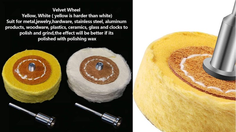 DIY Crafts Pack of 4 Pcs Set Yellow Off White Industrial T Style Grinder Brushes Polishing Buffing Wheel Grinding Head Woodworking Accessories Wood AbrasiPack of 4 Pcs Set Yellow Off White - Image 5