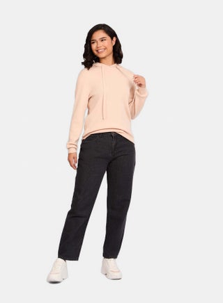 Women Pullover Flat Knit Hoodie Beige - pzsku/ZEF0129A29139517A7AF9Z/45/_/1738657687/410dba3a-c124-4194-b740-13bedb40d640