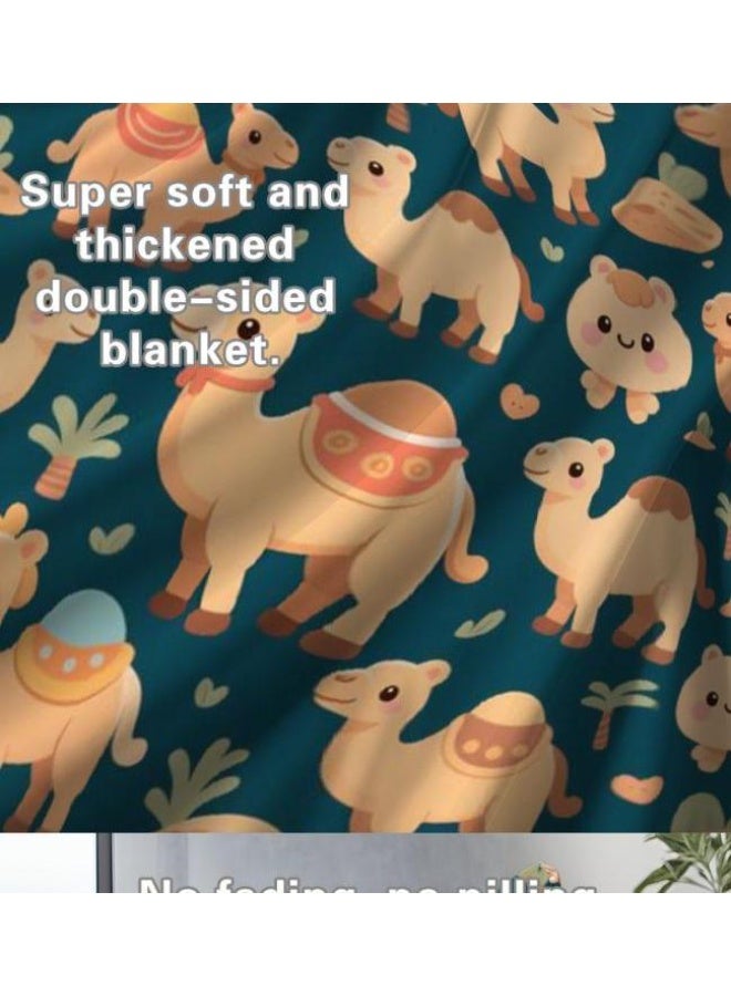 عام بطانية رقيقة من الفانيلا (حرارة ومريحة، ومناسبة للنوم واستخدام اللعبة والغبار والرمل) 150 سم * 200 سم - 641 - Image 5