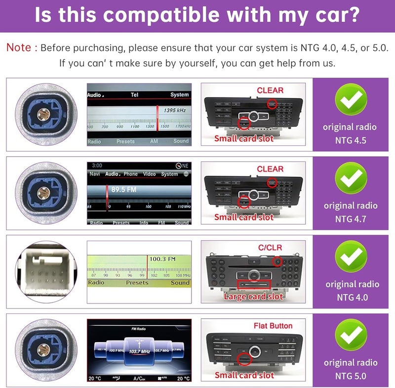 NINETOM 2026 Upgraded 10.25" Touchscreen Wireless CarPlay Android Auto Multimedia Car Radio Receiver Compatible with Mercedes Benz C GLC V Class W205 with NTG5.0/5.1/5.2 System (2015-2018) - Image 2