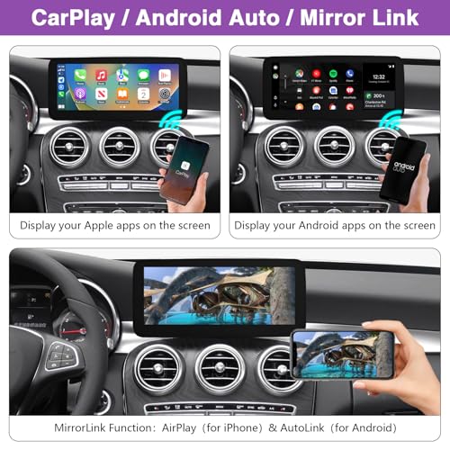 NINETOM 2026 Upgraded 10.25" Touchscreen Wireless CarPlay Android Auto Multimedia Car Radio Receiver Compatible with Mercedes Benz C GLC V Class W205 with NTG5.0/5.1/5.2 System (2015-2018) - Image 4