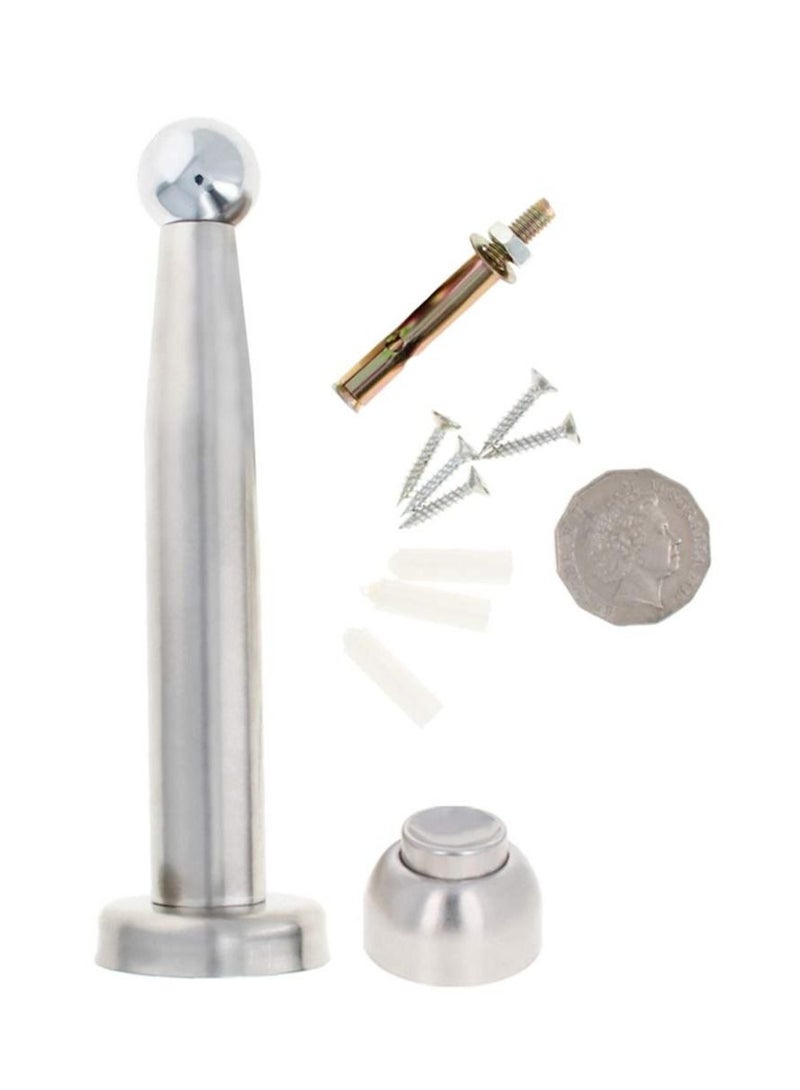 Captaintech Door Stopper, Magnetic Door Stops, 9 inch Extra Long Door Stop Wall Protector, Soft Catch Stainless Steel Door Catch, Heavy Duty Door Holder, Floor Mount Brushed Modern Magnetic Door Stopper 1Pcs - Image 1