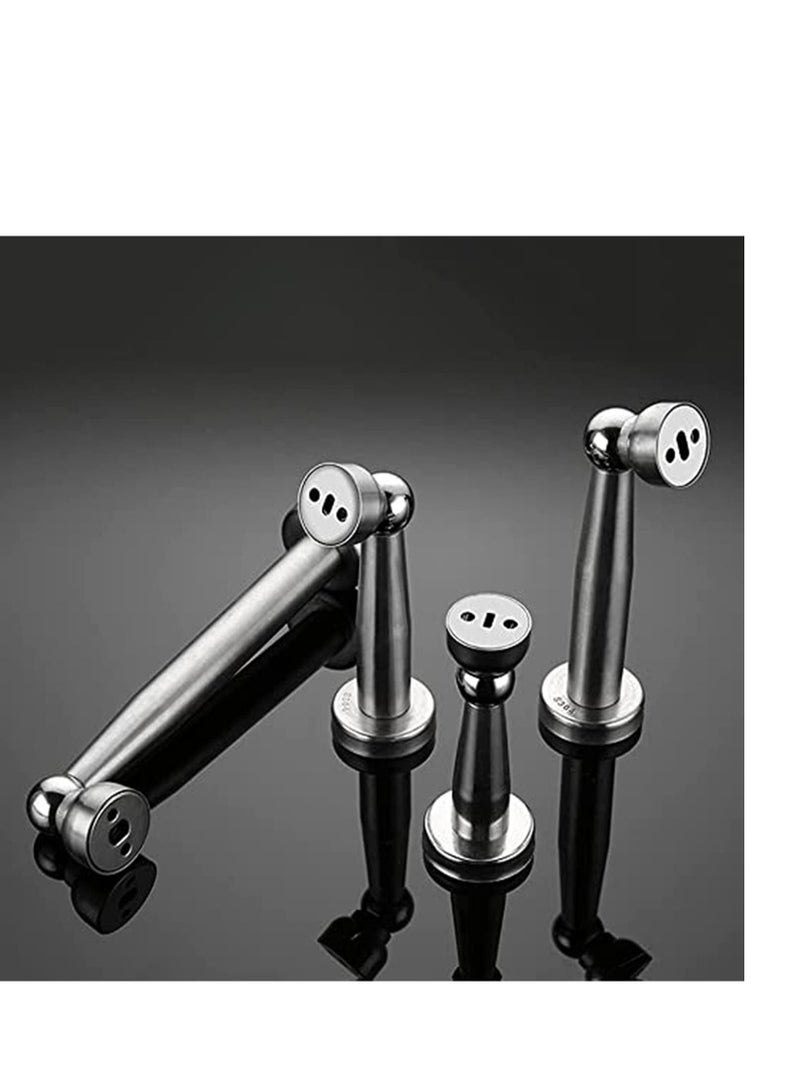 Captaintech Door Stopper, Magnetic Door Stops, 9 inch Extra Long Door Stop Wall Protector, Soft Catch Stainless Steel Door Catch, Heavy Duty Door Holder, Floor Mount Brushed Modern Magnetic Door Stopper 1Pcs - Image 5