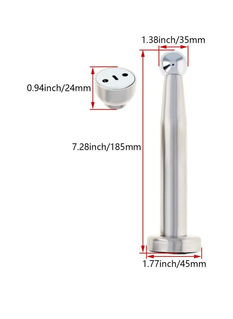 Captaintech Door Stopper, Magnetic Door Stops, 9 inch Extra Long Door Stop Wall Protector, Soft Catch Stainless Steel Door Catch, Heavy Duty Door Holder, Floor Mount Brushed Modern Magnetic Door Stopper 1Pcs - Image 2