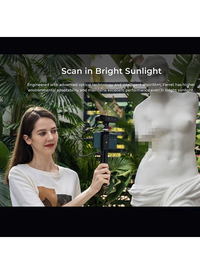 Creality 3D - CR-Scan Ferret 3D Scanner Portable and Handheld 30fps Scan Speed Dual Mode Scanning Full-color Textures Support Powered by Phone Compatible With Android (Partial Version) Windows System - Image 1