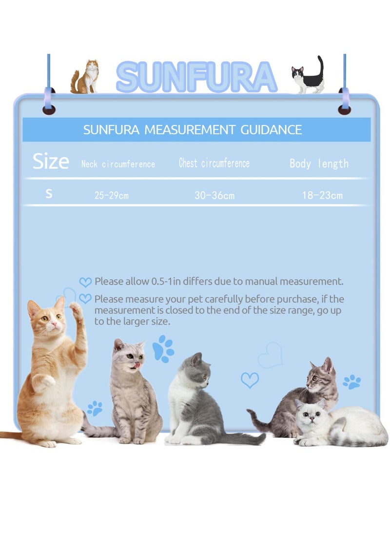 Excefore - Cat Recovery Suit, Breathable Cat Surgery Recovery Suit, Cat Onesie for Cats After Surgery, Abdominal Wound Protector, Professional Bandages Cone E-Collar Alternative for Small Male & Female Pets - Image 1
