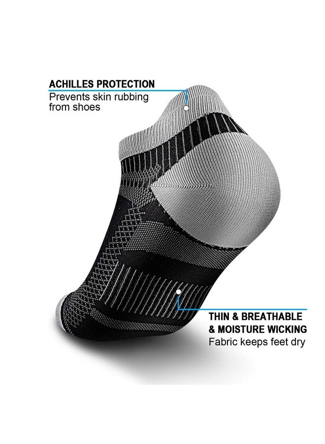 PAPLUS Low Cut Compression Socks for Men and Women, No Show Ankle Running Compression Foot Socks with Arch Support for Plantar Fasciitis, Cyling, Athletic, Flight, Travel, Nurses - Image 5
