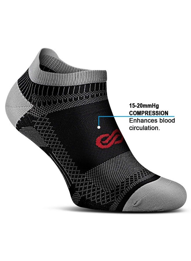 PAPLUS Low Cut Compression Socks for Men and Women, No Show Ankle Running Compression Foot Socks with Arch Support for Plantar Fasciitis, Cyling, Athletic, Flight, Travel, Nurses - Image 3