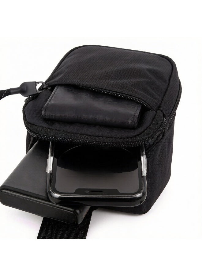 GALUIN Small Sling Bag Waterproof Crossbody Fanny Packs Purses Chest Bags with Adjustable Shoulder Belt for Travel Sport Camping(Black) - Image 2
