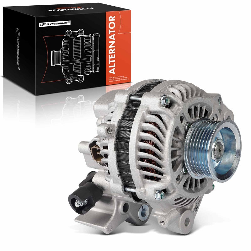 APremium Alternator Compatible with Honda Civic 2006 2007 2008 2009 2010 2011 L4 18L 80A 12V CW 7Groove Pulley Replace 31100RNAA01 31100RNAA012M2