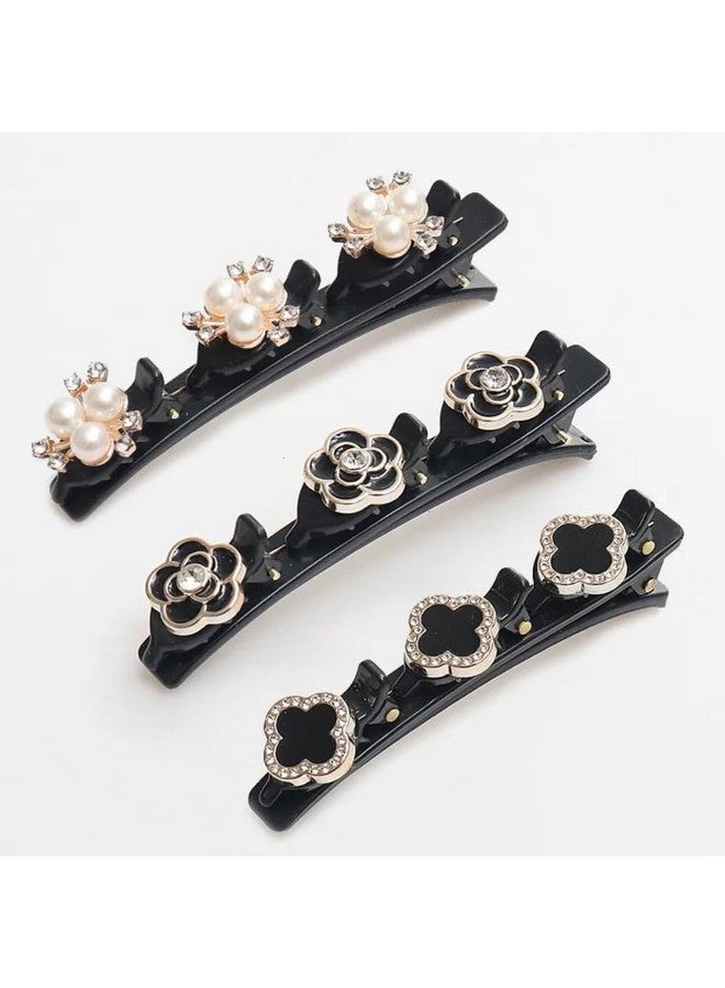 BAOER Hair Clips For Women Butterfly Hair Bands Cute Sparkling Pearls Braided Hair Clip No-Slip Side Bangs Assorted Hairpin Hair Pin For Girls Pack Of 6 Pcs - Image 5