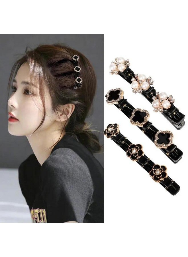BAOER Hair Clips For Women Butterfly Hair Bands Cute Sparkling Pearls Braided Hair Clip No-Slip Side Bangs Assorted Hairpin Hair Pin For Girls Pack Of 6 Pcs - Image 4