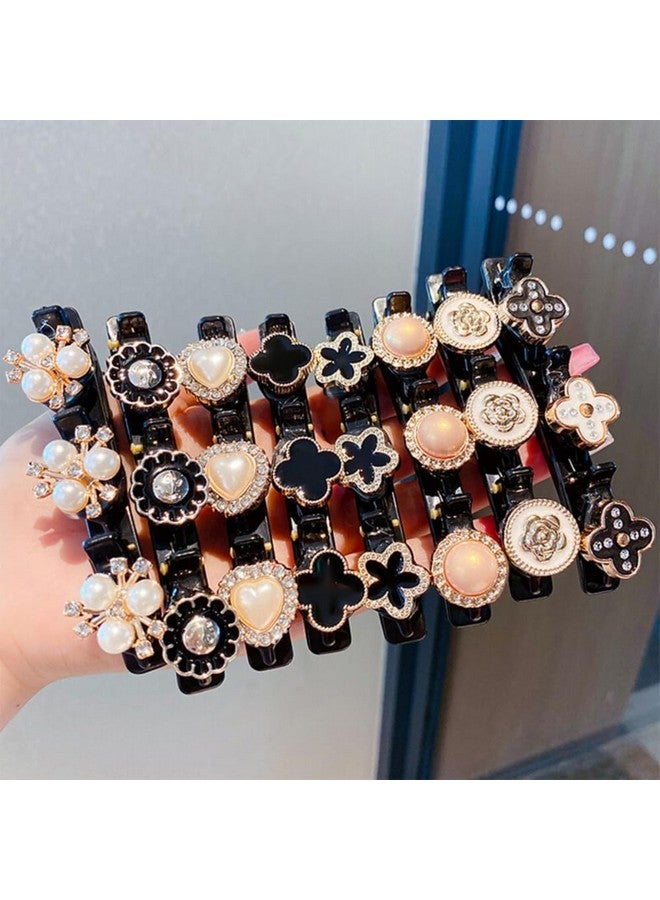 BAOER Hair Clips For Women Butterfly Hair Bands Cute Sparkling Pearls Braided Hair Clip No-Slip Side Bangs Assorted Hairpin Hair Pin For Girls Pack Of 6 Pcs - Image 1