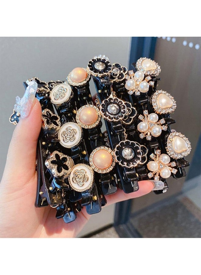 BAOER Hair Clips For Women Butterfly Hair Bands Cute Sparkling Pearls Braided Hair Clip No-Slip Side Bangs Assorted Hairpin Hair Pin For Girls Pack Of 6 Pcs - Image 3