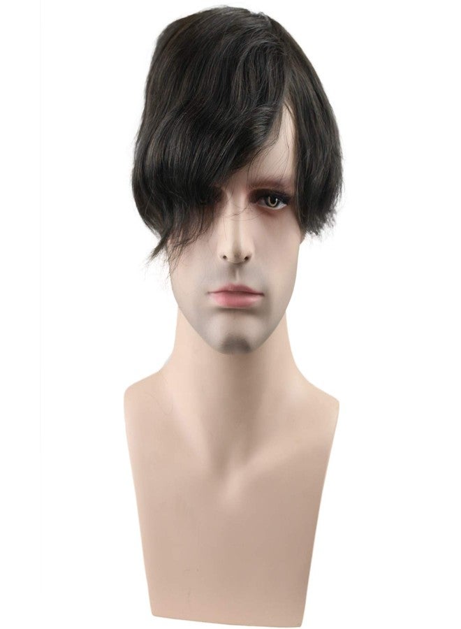 Voloria Hair Replacement for Men Thin Skin Toupee Mono Lace Top Men's Hair Pieces Replacement System #3 Dark Brown Color Human Hair Men's Wig 10x8inch - Image 2