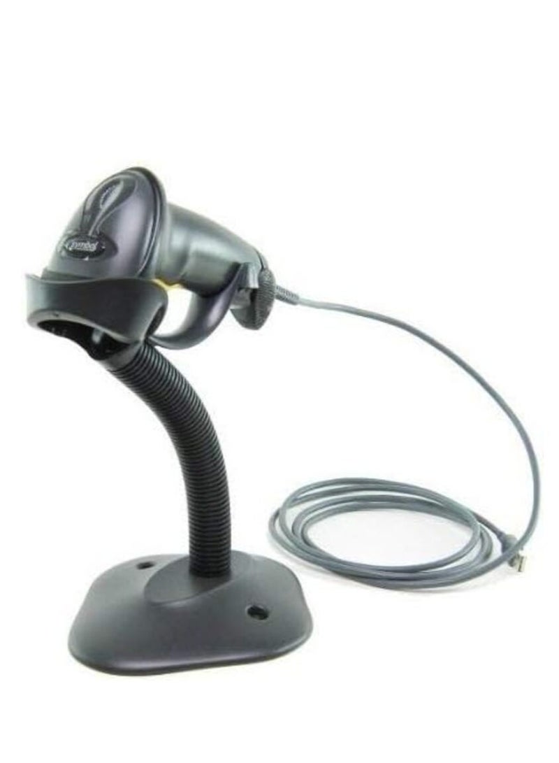 Symbol LS2208 Digital Handheld Barcode Scanner with Stand and USB Cable, Black - Image 1