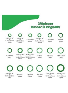 Generic Air Conditioning O-Ring Kit, 18 Sizes, 270 Pieces, Green  - Image 3