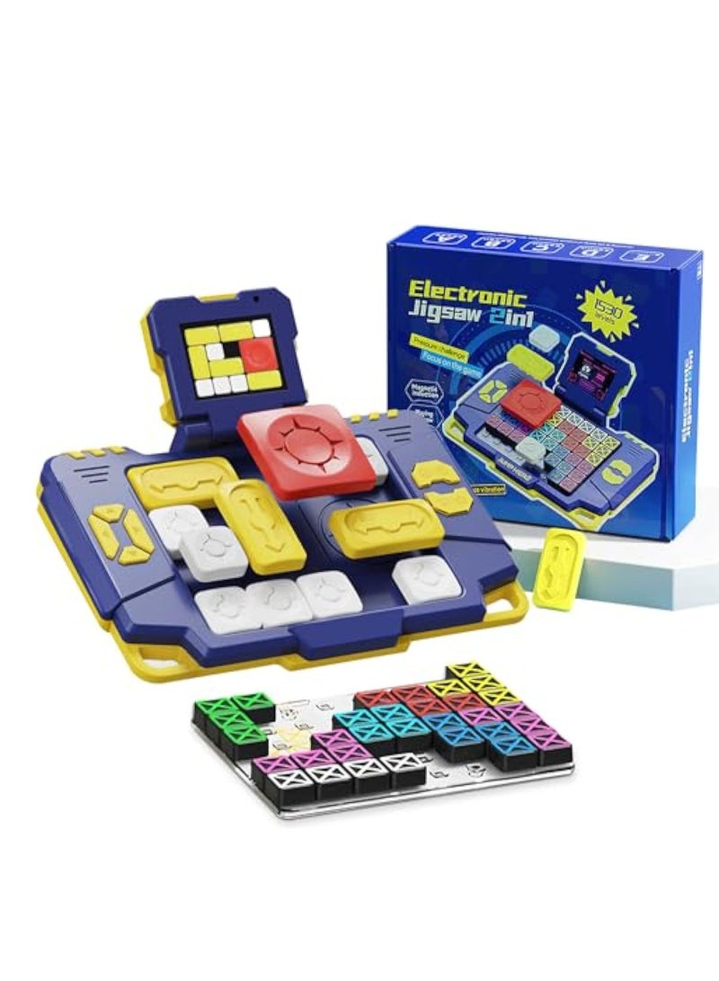 KASTWAVE 2-in-1 Super Slide Puzzle Games, Color Matching Puzzle Toys, 1500+ Challenges Brain Teaser Puzzle, Toys for Kids, Teens, Travel Games Birthday Gifts for Boys Girls, for Road Trips & Car Rides  - Image 1