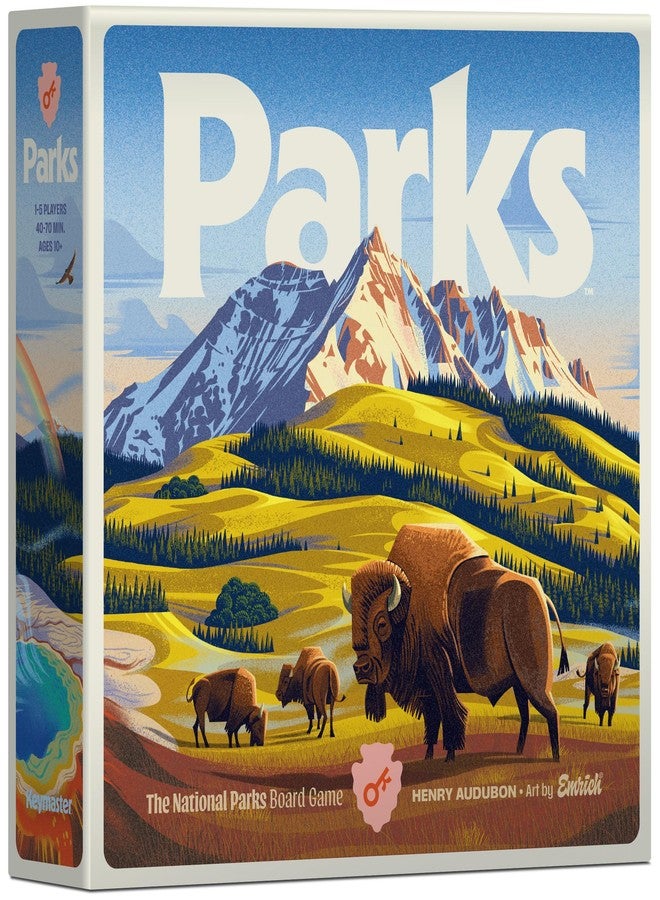Keymaster Games Parks (2nd Edition) | Base Camp | Beautiful Strategy Game for Families, Adults, Kids or Solo | Explore Nature and The Outdoors by Hiking The US National Parks | Ages 10+ | 1-5 Players - Image 1