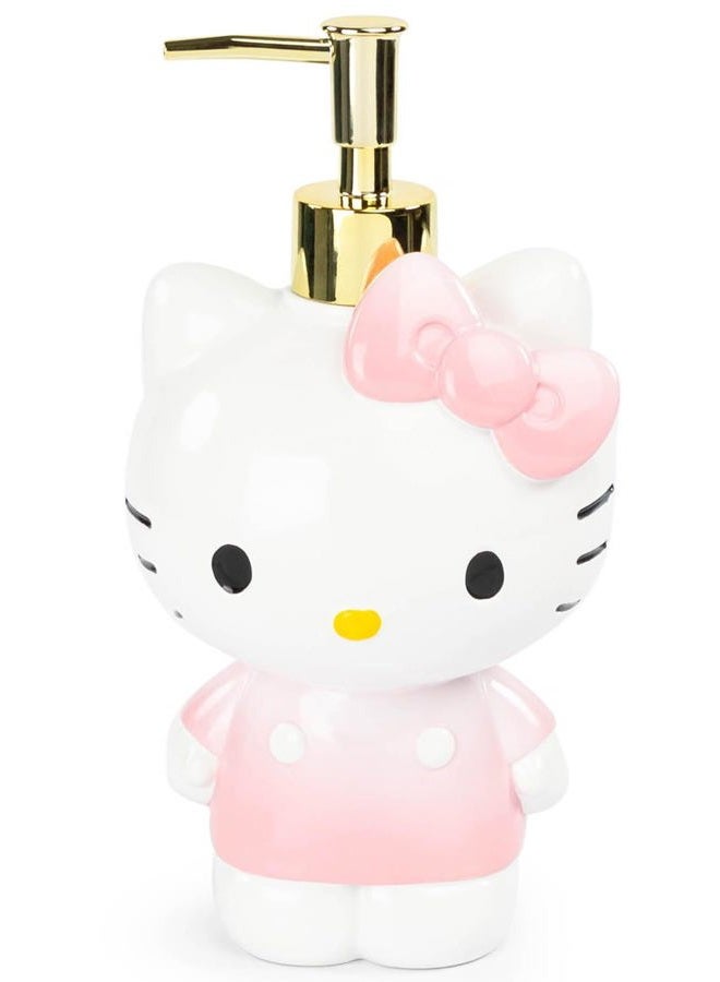 Jay Franco Hello Kitty Soap Dispenser - Pink Resin Pump for Lotion, Liquid Soap or Hand Sanitizer - Bathroom Décor - Image 1