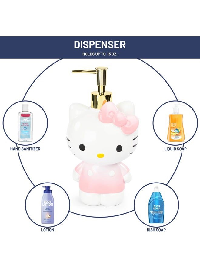 Jay Franco Hello Kitty Soap Dispenser - Pink Resin Pump for Lotion, Liquid Soap or Hand Sanitizer - Bathroom Décor - Image 2
