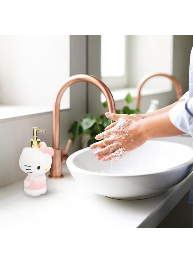 Jay Franco Hello Kitty Soap Dispenser - Pink Resin Pump for Lotion, Liquid Soap or Hand Sanitizer - Bathroom Décor - Image 3