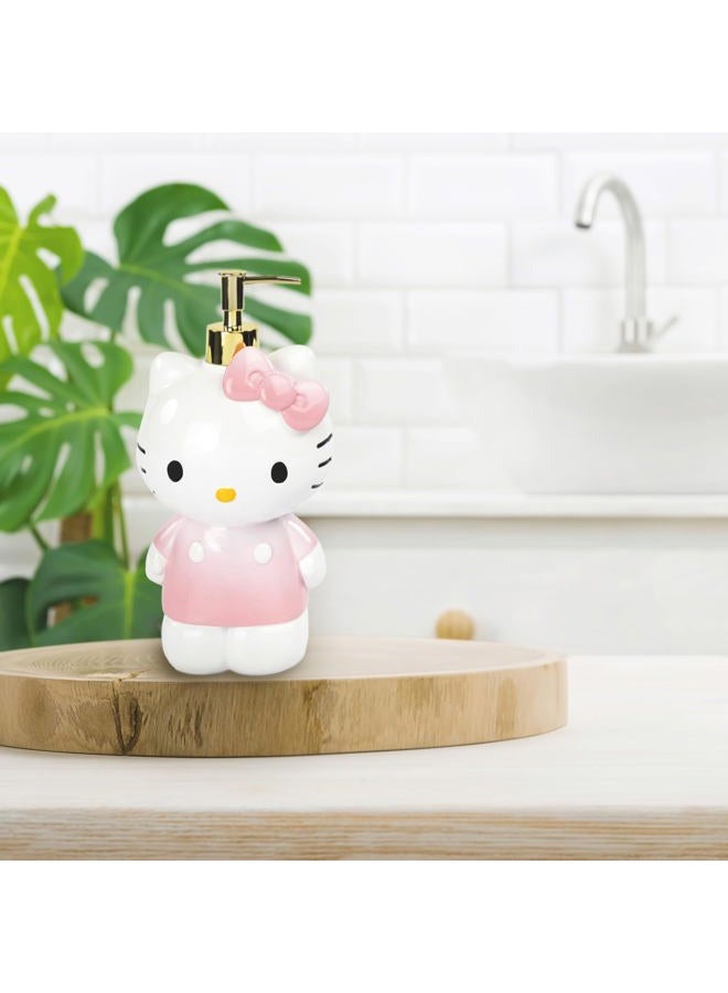Jay Franco Hello Kitty Soap Dispenser - Pink Resin Pump for Lotion, Liquid Soap or Hand Sanitizer - Bathroom Décor - Image 4