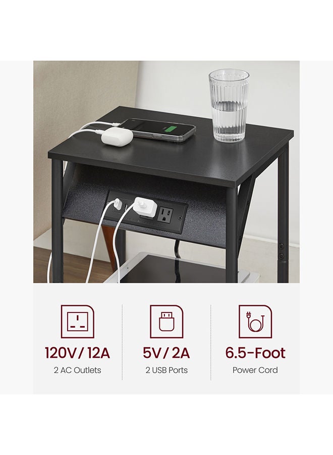 Home Box Finland Smart Nightstand With USB Charging Port 33 x 19 x 44 cm  - Image 2