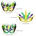 Gejoy 14 Pieces Mardi Gras Feather Mask Carnival Gold Green Purple Masquerade Masks for Mardi Gras Costume Party Favors Photo Props - Image 4