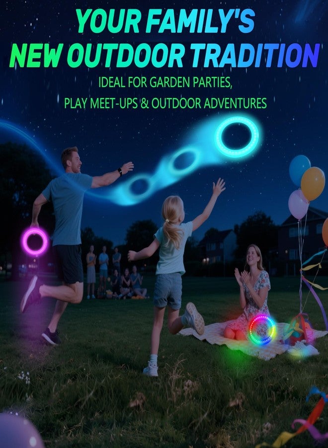 Dilabnba Flying Ring Disc Toy LED Light Beach Backyard Camping Sports Play Soft Discs Outdoor Tossing Toy Christmas Birthday Gift for Teens Boys Kids Adults, Lost Mode, 9.8''/200g - Image 5