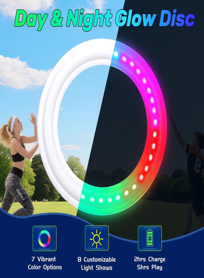 Dilabnba Flying Ring Disc Toy LED Light Beach Backyard Camping Sports Play Soft Discs Outdoor Tossing Toy Christmas Birthday Gift for Teens Boys Kids Adults, Lost Mode, 9.8''/200g - Image 3
