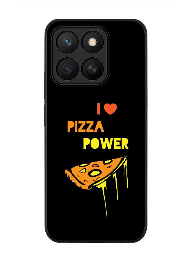 Stylizedd For Honor X8c Case,Slim fit Camera Protection, Shockproof Thin Phone cover  - I Love Pizza (Black)