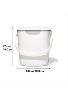OXO OXO Good Grips Easy-Clean Compost Bin, White - 0.75 GAL  - Image 2