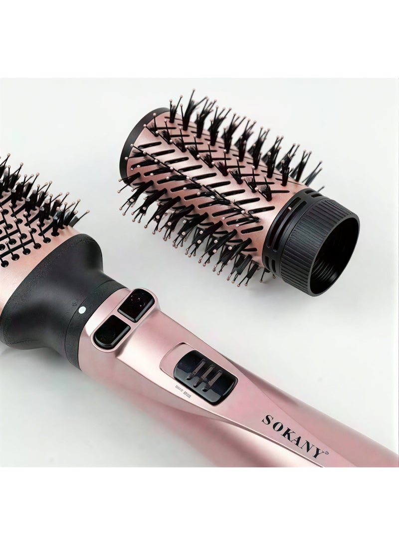 sokany SK-15035 3 in 1 Hot Air Comb Professional Blow Dryer Brush with Integrated Drying Styling and Combing System for Salon Quality Hair Styling at Home Rose Gold Multifunction Hair Styling Tool with Ionic Frizz Control Technology Advanced Electric Hot Air Brush with Multiple Attachments for Straightening Volumizing and Smoothing All Hair Types - Image 3
