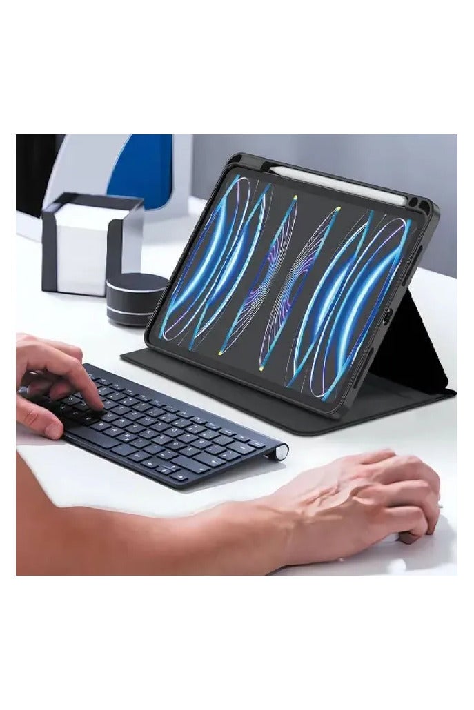 GREEN LION Transparent Folio Case Compatible with iPad Pro 12.9 Inch, Adjustable Handle, Auto Wake up, Magnetic Separable, Shock Proof, Edge to Edge Protection, Camera Protection for iPad Pro 12.9 - Black - Image 2