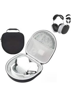 Hard Case For Airpods Max Travel Carrying Headphone Case With Airpods Max Silicone Earpad Cover Ear Cups Cover Headband Cover Airpods Max Protective Portable Storage Bag Black
