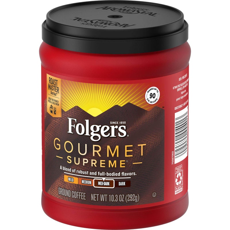 Folgers Gourmet Supreme Medium Dark Roast Ground Coffee, 10.3 Ounces - Image 3