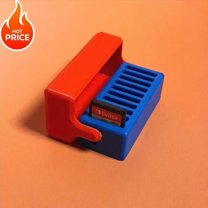 Switch Game Cartridge Storage Box Classic Red Blue 10 Slots - Image 4