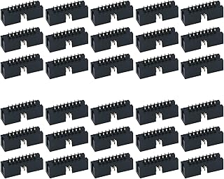 Antrader Antrader 30PCS/Lot DC3 16 Pin 2 x 8Pin Double Row Pitch 2.54mm Double-Spaced Straight Pin Male IDC Socket Box Header  - Image 1