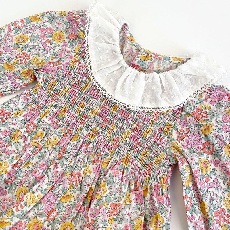 Curipeer Infant Baby Girls Floral Romper Casual Long Sleeve Flower Printed Bodysuit for Autumn Pink 18M - Image 3