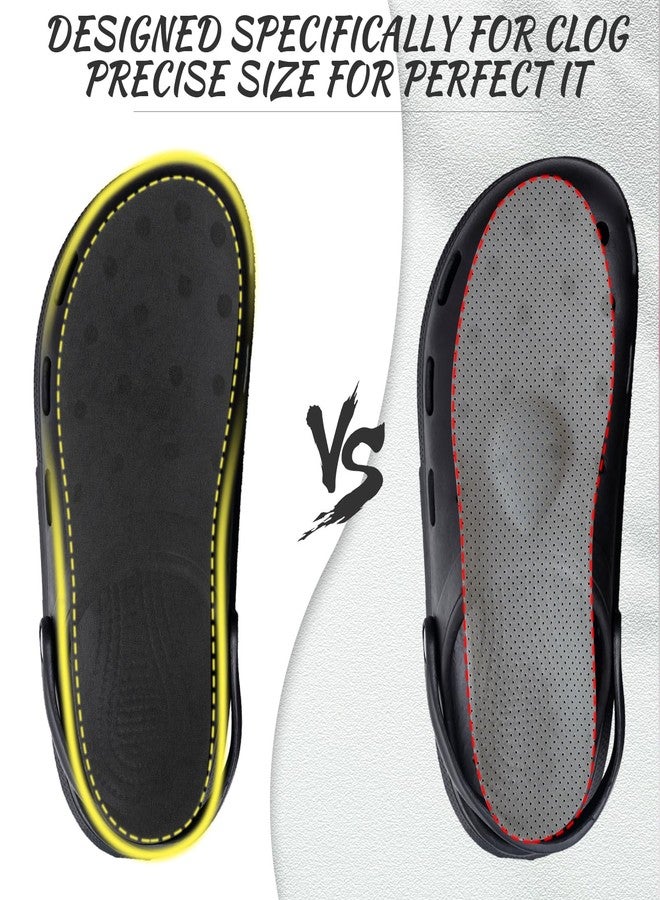 Velmitten 3 Pairs Shoe Insole for Clog Garden Shoe Liner Washable Barefoot Insert Pad for Women Men Nurse (Black) - Image 4