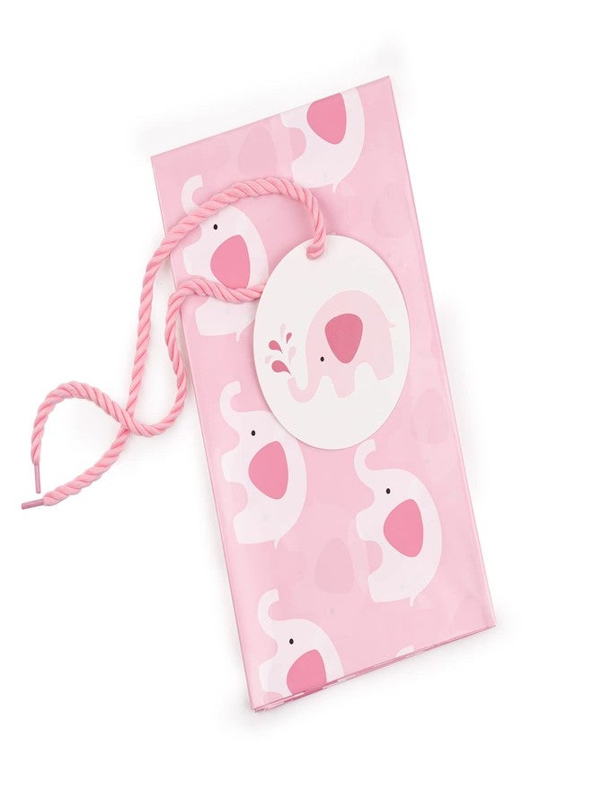 WRAPAHOLIC 56" Large Baby Girl Plastic Gift Bag - Pink Elephant Design for Baby Shower, Kids Birthdays, Parties, Celebrating, or Any Occasion - 56" H x 36" W - Image 5