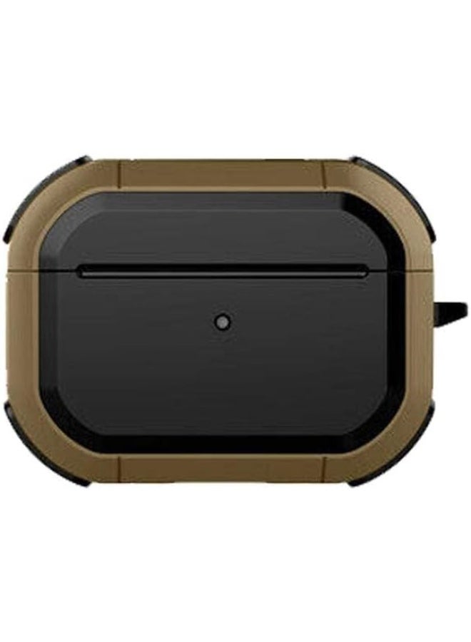 Anti-Shock Protective Silicone Case for Airpods Pro Shockproof Cover - Black and Brown - Image 2