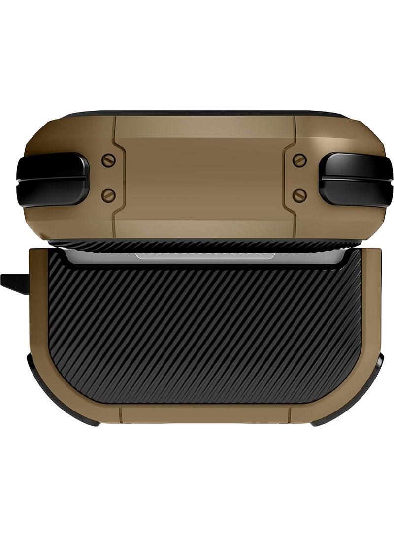 Anti-Shock Protective Silicone Case for Airpods Pro Shockproof Cover - Black and Brown - Image 4